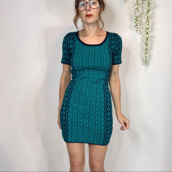 ROMEO + JULIET COUTURE bodycon dress teal 1832 - Picture 8 of 8